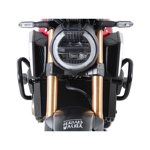 BARRA PROTEZIONE MOTORE CON TAMPONE DI PROTEZIONE NERO PER HONDA CB 650 R