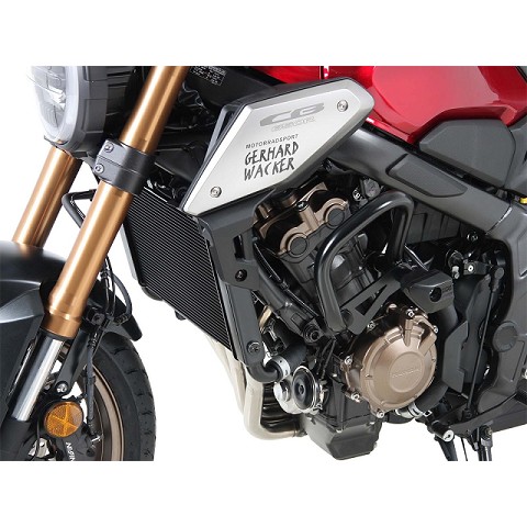 BARRA PROTEZIONE MOTORE CON TAMPONE DI PROTEZIONE NERO PER HONDA CB 650 R