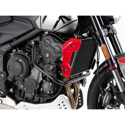 PROTEZIONE MOTORE CON TAMPONE DI PROTEZIONE NERO PER TRIUMPH TRIDENT 660 (2021-)
