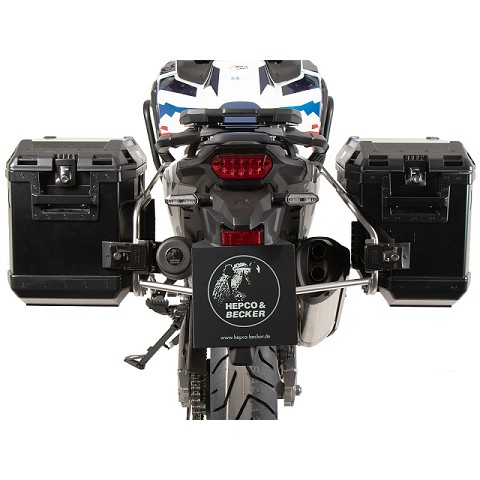 Set Sistema Cutout in Acciaio Inossidabile - Valigie Explorer Nere per Honda CRF 1100 L Africa Twin