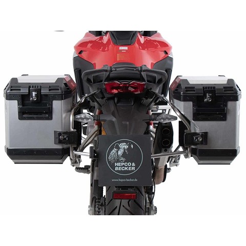Set Sistema Cutout in Acciaio Inossidabile - Valigie Explorer Argento per Ducati Multistrada V4 / S