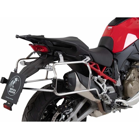 Set Sistema Cutout in Acciaio Inossidabile - Valigie Explorer Argento per Ducati Multistrada V4 / S