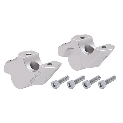 Riser Manubrio (30mm) Argento con Arretramento (25mm) per BMW F 900 XR (2025-)