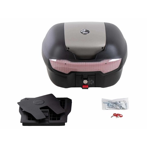 Bauletto posteriore Journey TC40 Inserto Argento con piastra universale